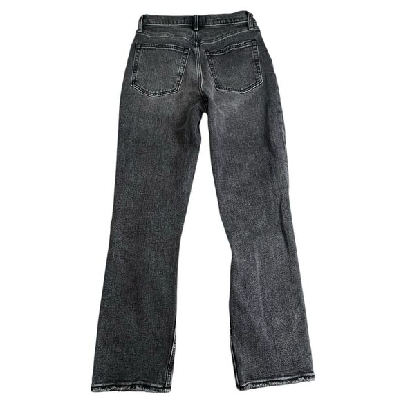 Abercrombie & Fitch Womens 2 Gray Distressed Ultra High Rise Ankle Straight Jean - Picture 3 of 8